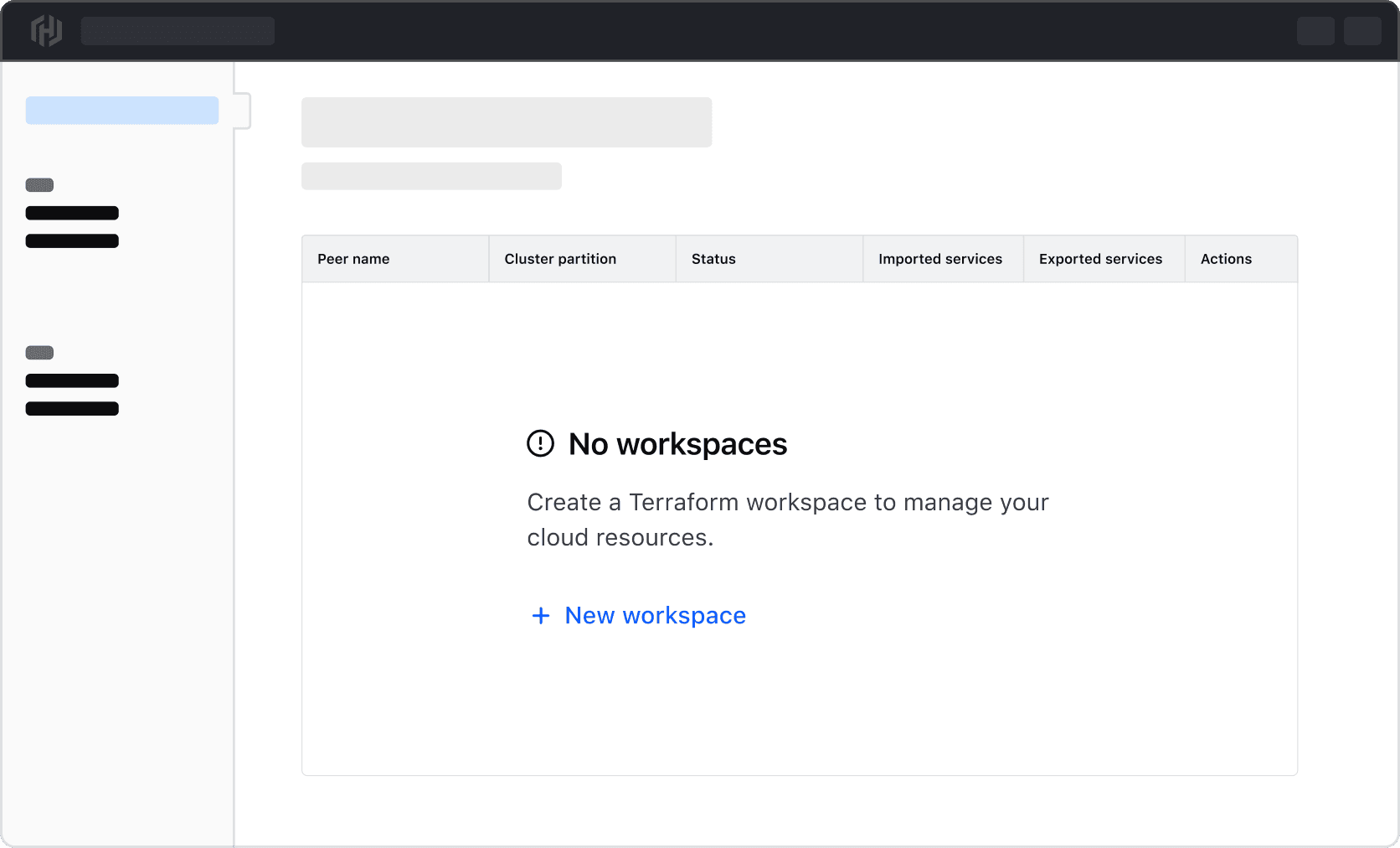 Null data set within a table